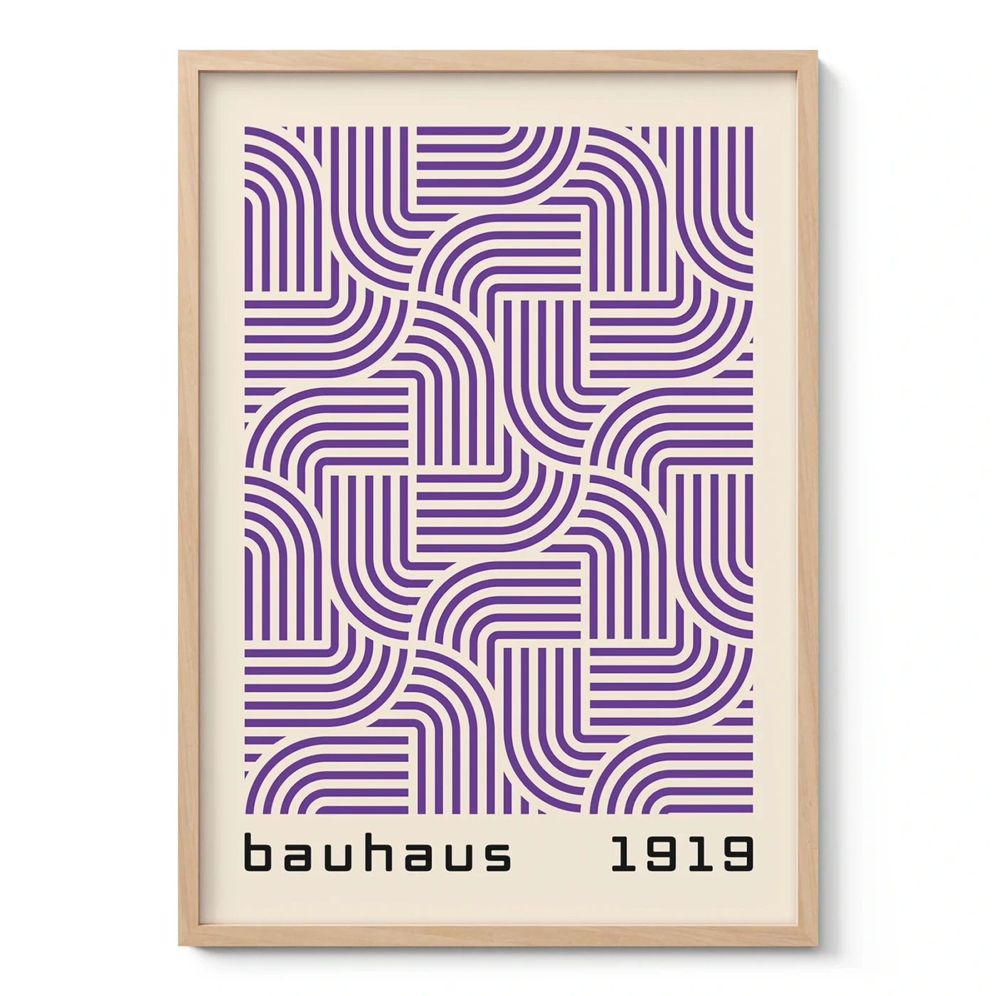 Bauhaus Art Print – Purple Hypnotic Pattern