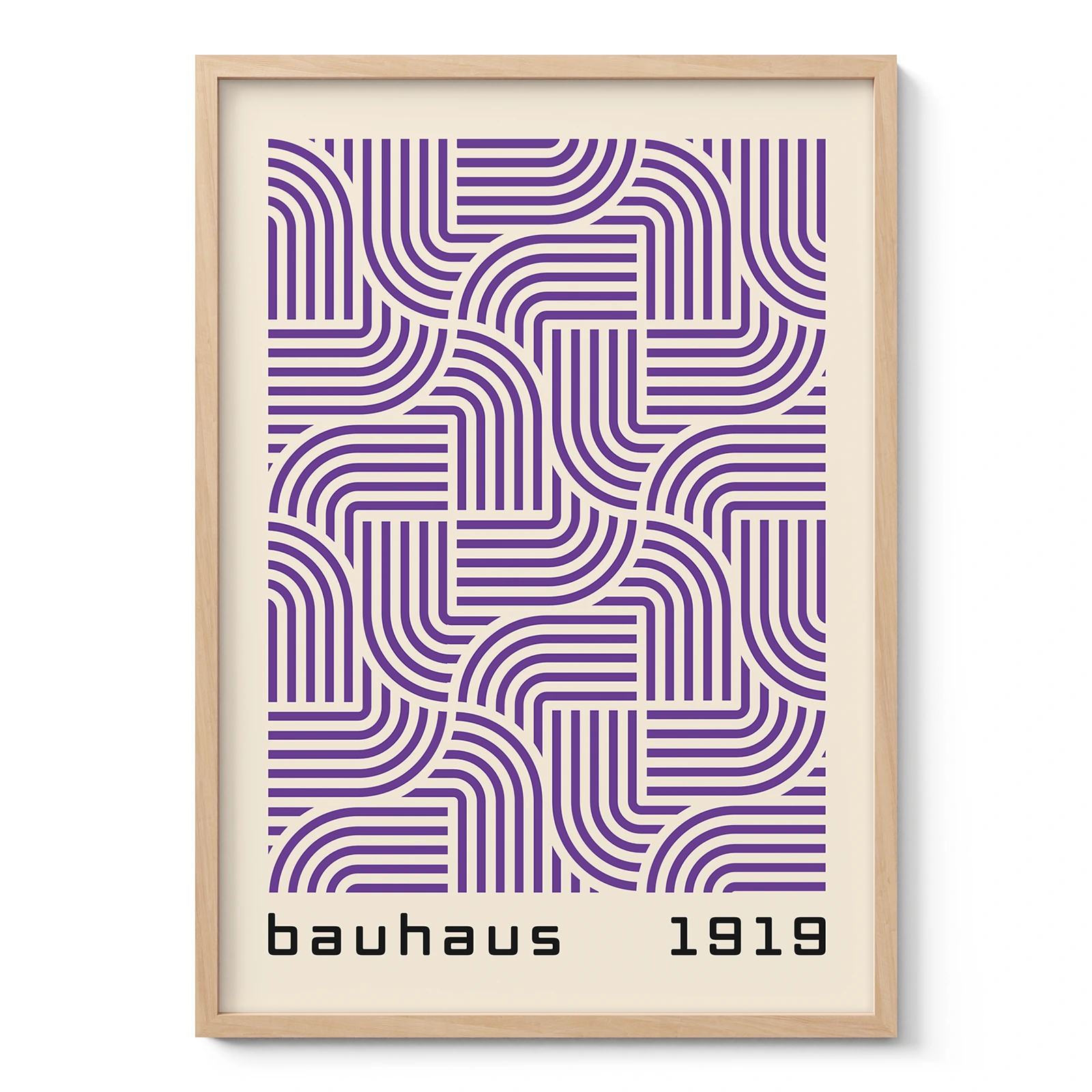 Bauhaus Art Print – Purple Hypnotic Pattern
