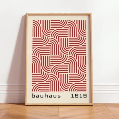 Bauhaus Wandbild – Rote Stille