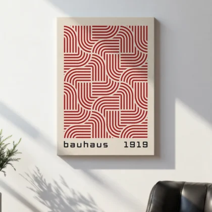 Bauhaus Wandbild – Rote Stille