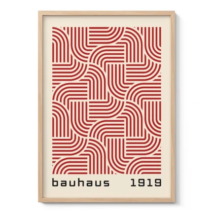 Bauhaus Wandbild – Rote Stille