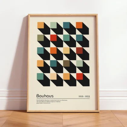 Bauhaus Print – Colorful Squares