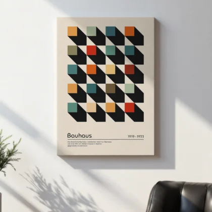 Bauhaus Print – Colorful Squares