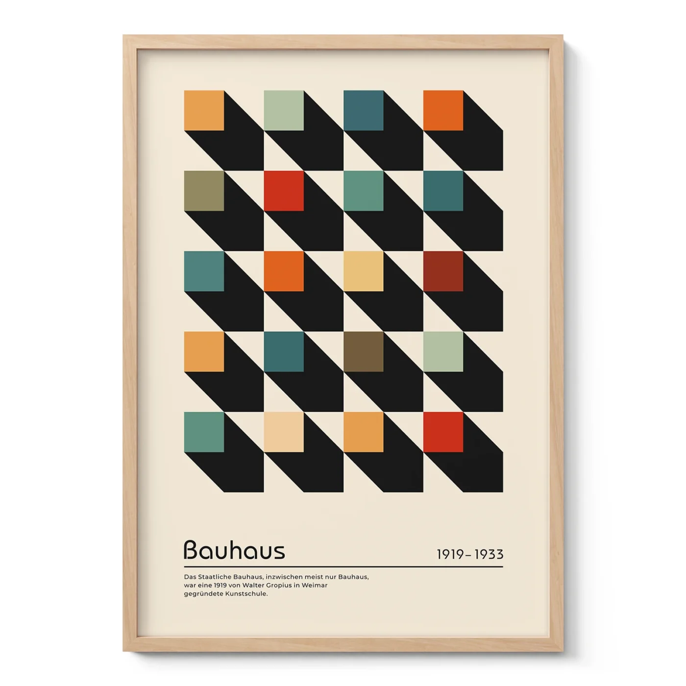 Bauhaus Print – Colorful Squares