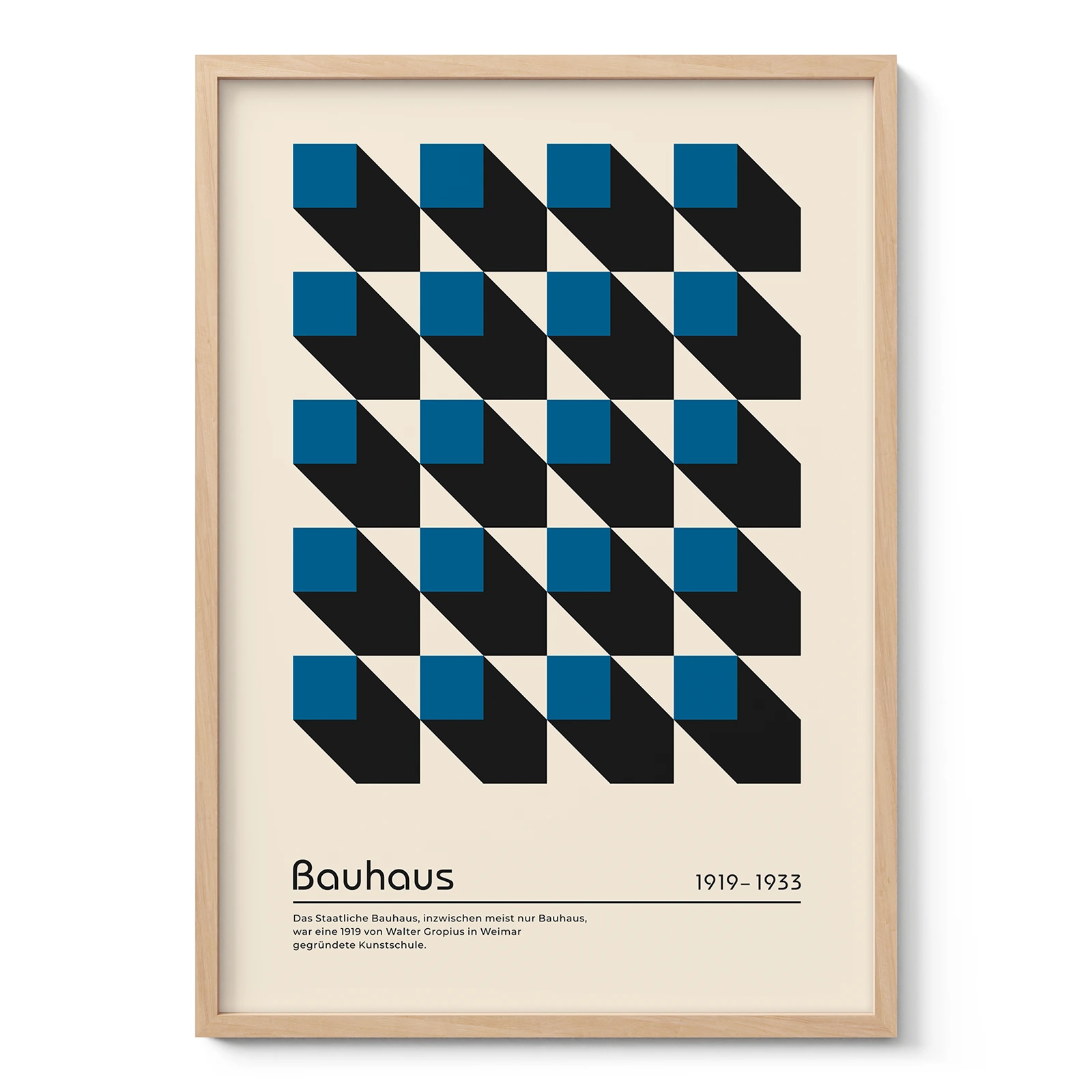 Bauhaus Print – Blue Squares