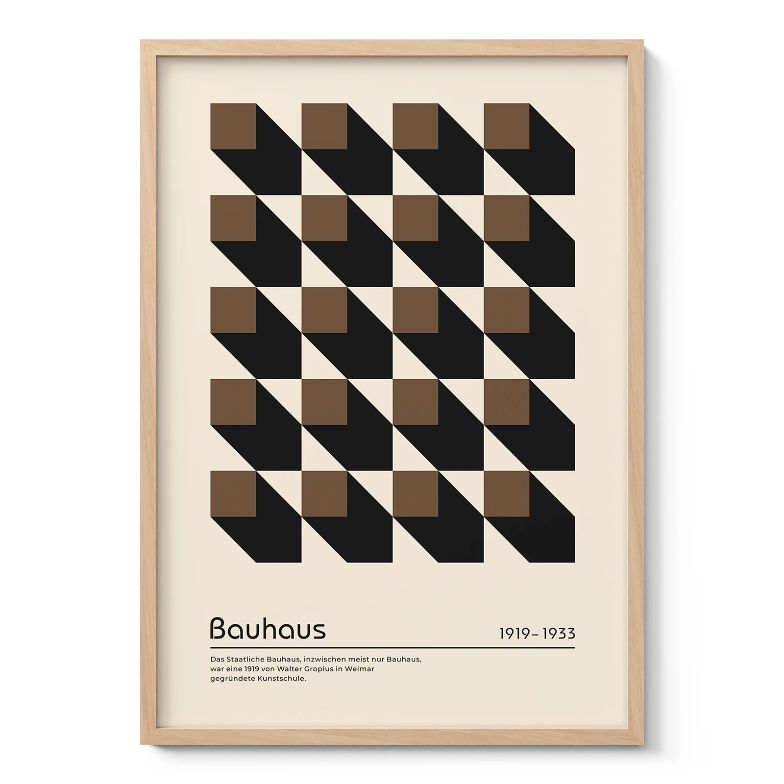 Bauhaus Print – Brown Squares