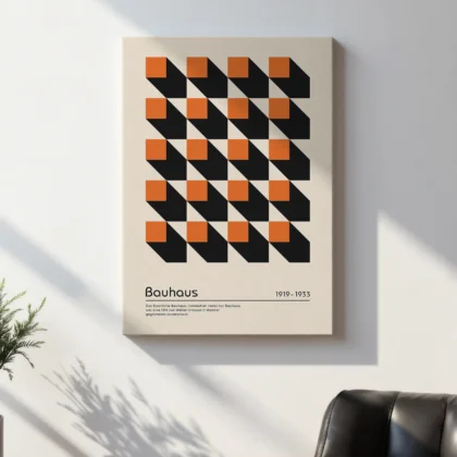 Bauhaus Print – Orange Squares