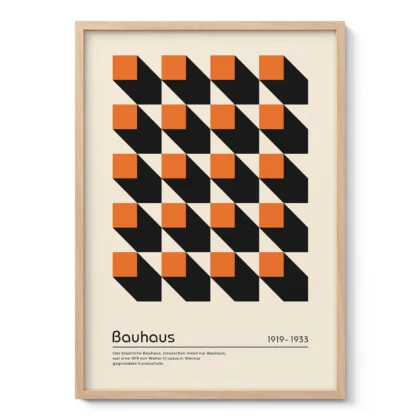 Bauhaus Print – Orange Squares