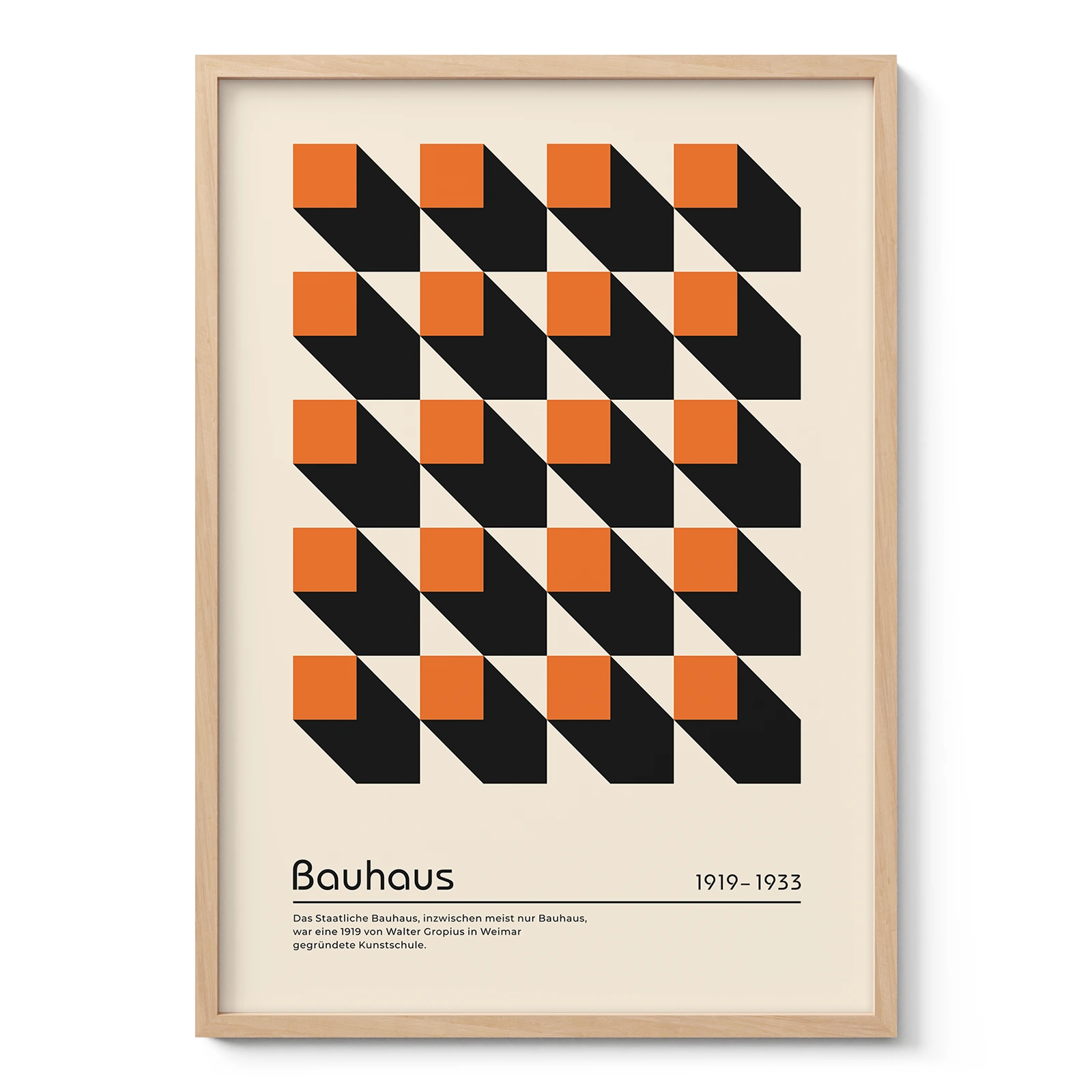 Bauhaus Print – Orange Squares