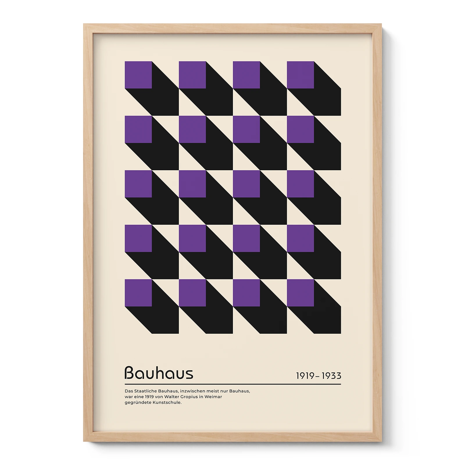 Bauhaus Print – Purple Squares