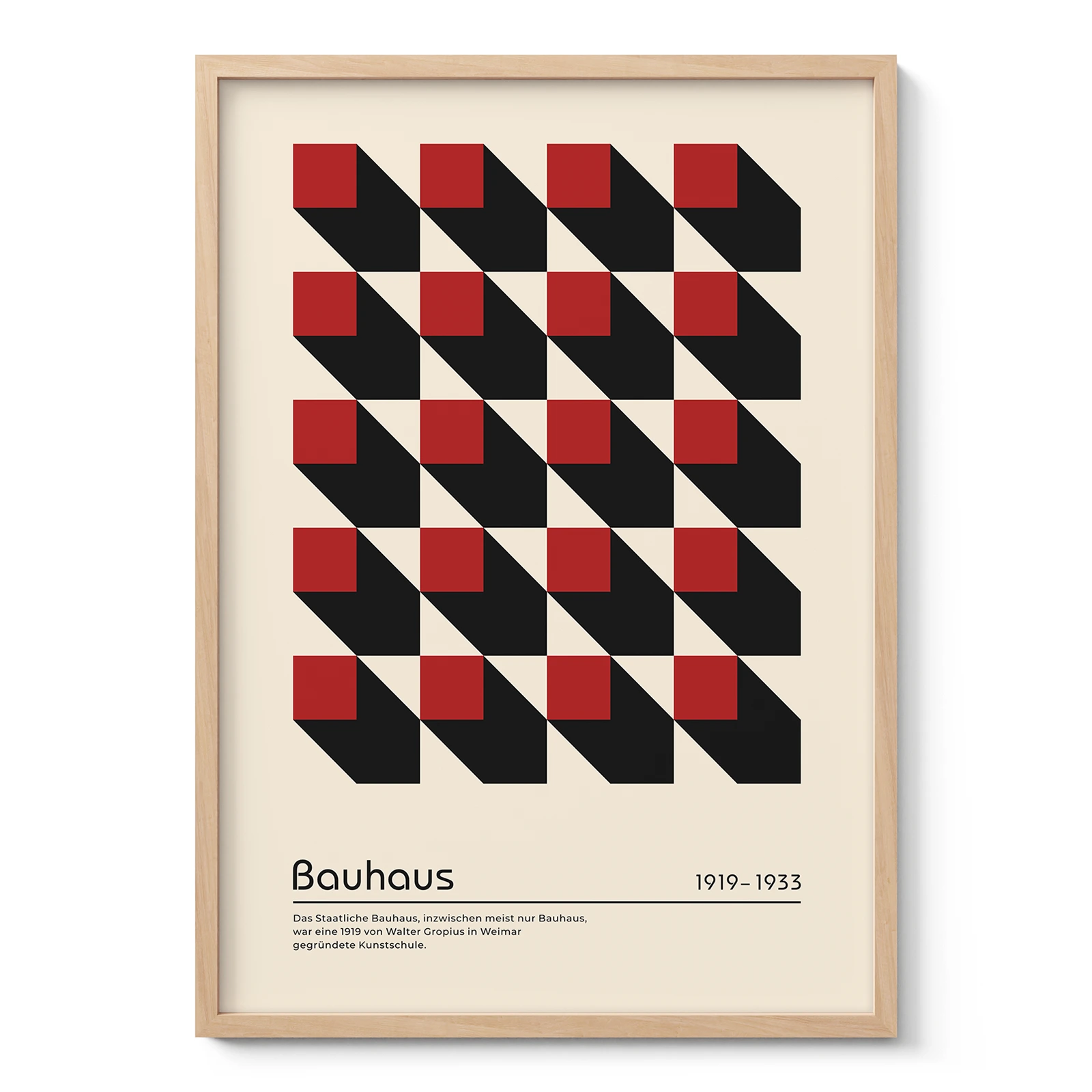 Bauhaus Print – Red Squares