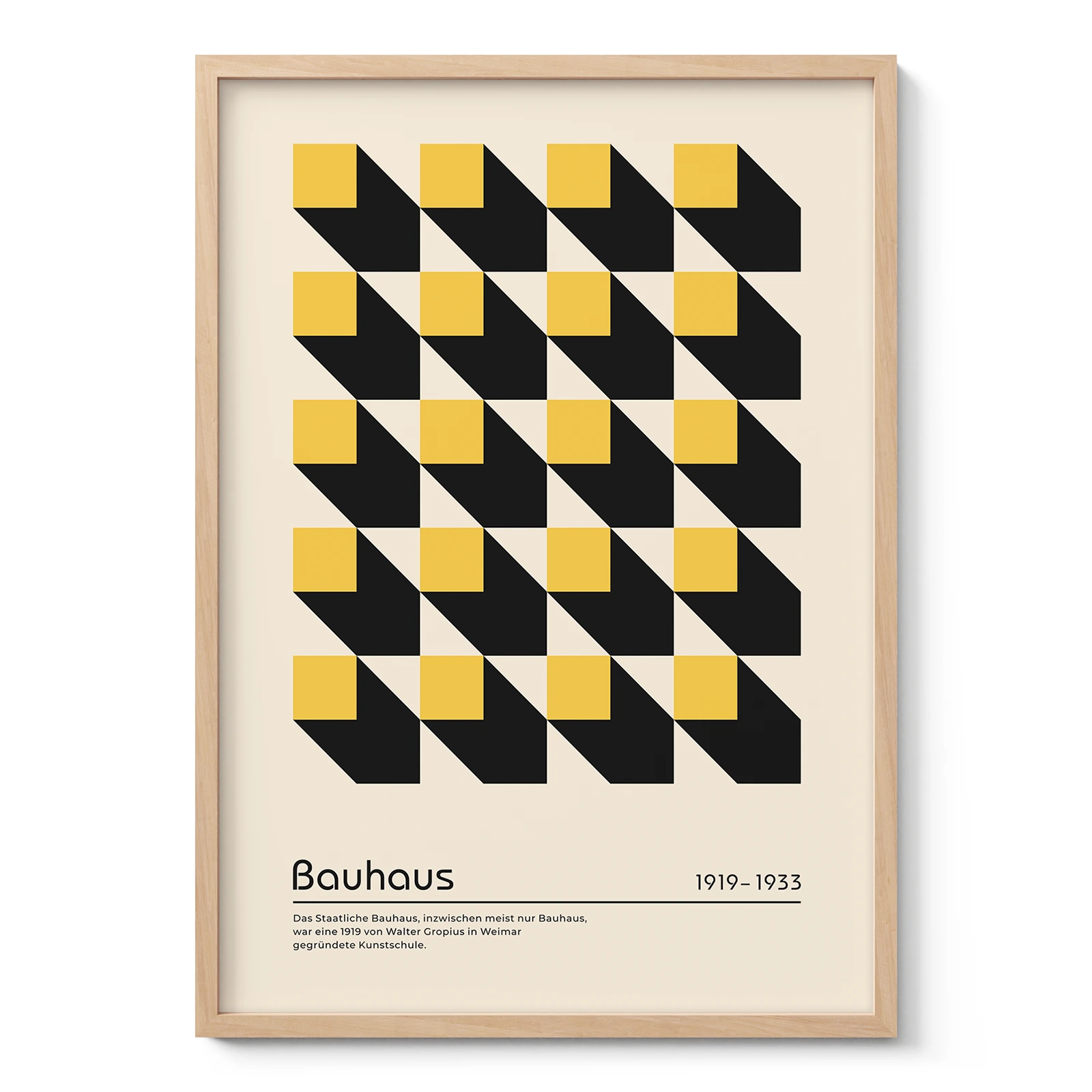 Bauhaus Print – Yellow Squares