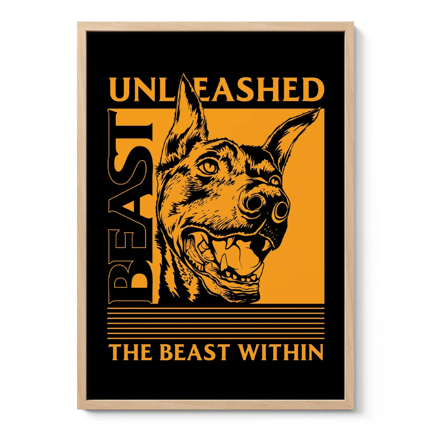 Doberman Wall Art – Unleashed Beast