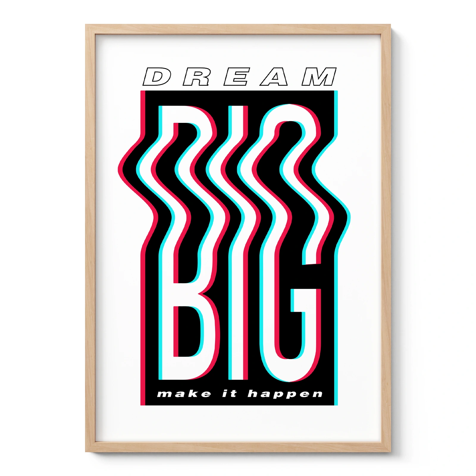 Typografie Wandbild – Dream Big
