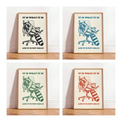 Raccoon Wall Art – It Is What It Is and It Is Not Great