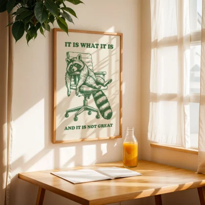 Raccoon Wall Art – It Is What It Is and It Is Not Great