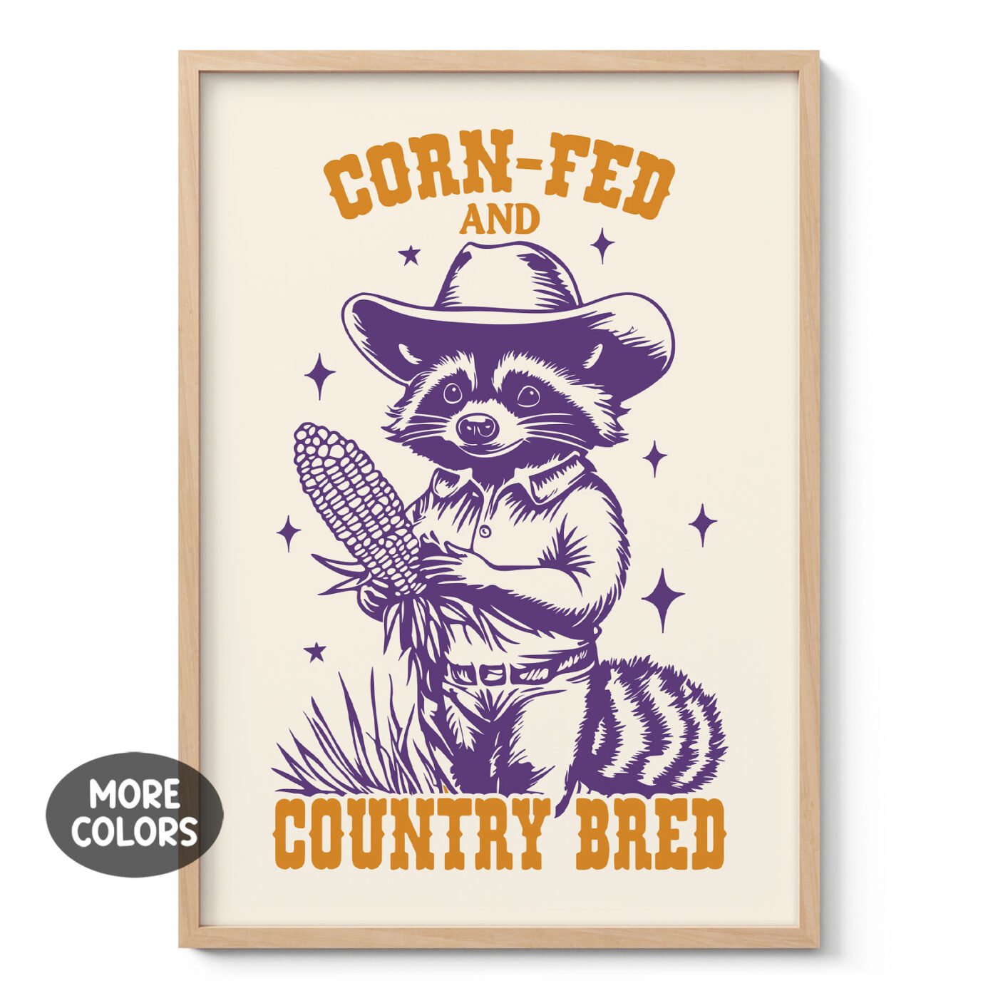 Raccoon Cowboy Wall Art