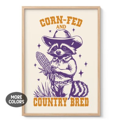 Raccoon Cowboy Wall Art