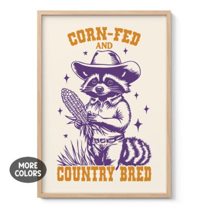 Raccoon Cowboy Wall Art