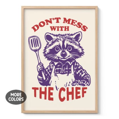 Raccoon Chef Wall Art