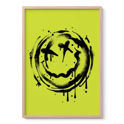 Smiley Wandbild