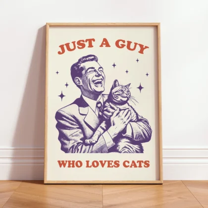 Man with Cat – Just a Guy Who Loves Cats