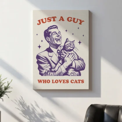 Man with Cat – Just a Guy Who Loves Cats