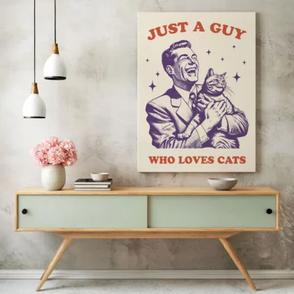 Man with Cat – Just a Guy Who Loves Cats