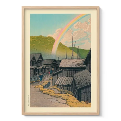Rainbow at Kanita by Kawase Hasui