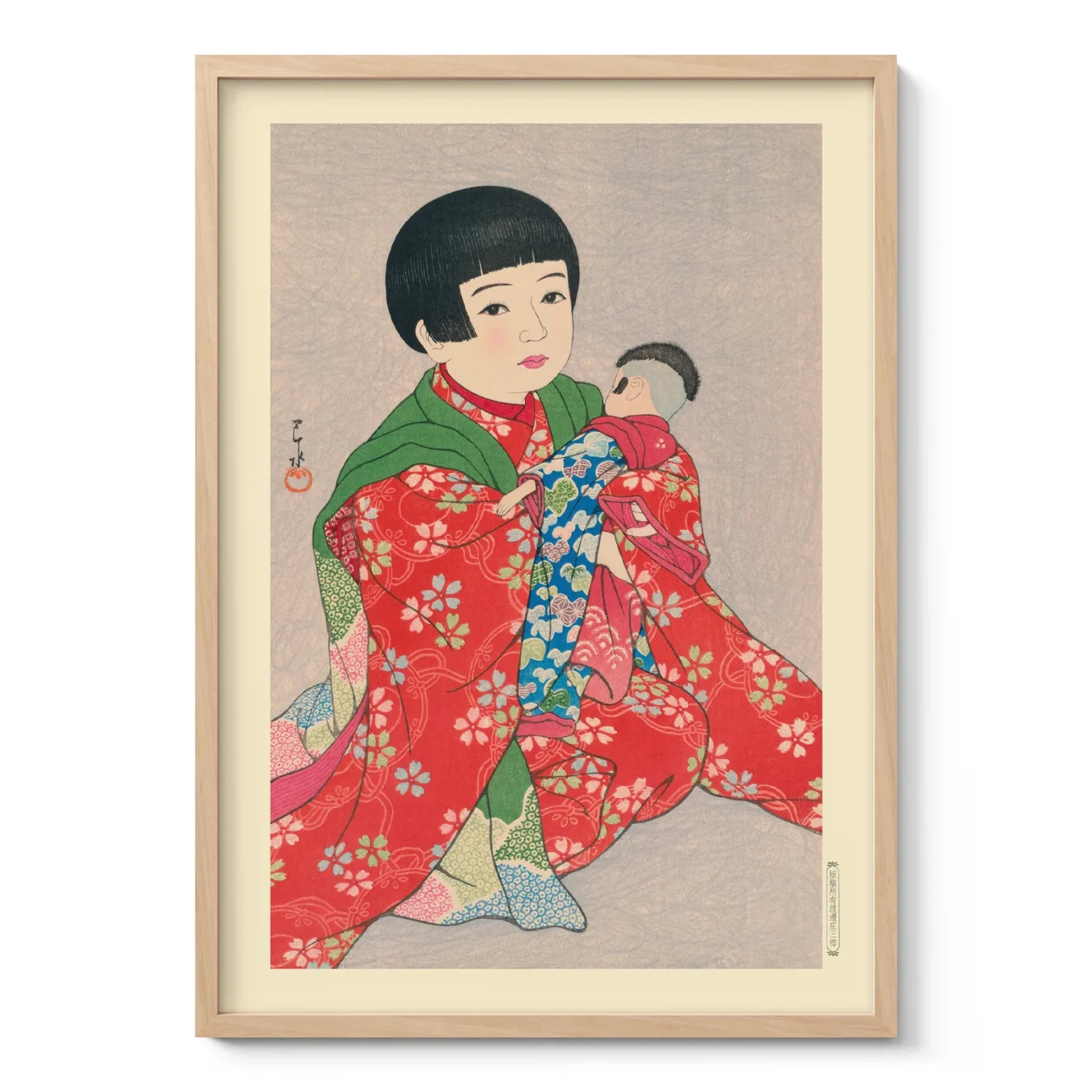 Child with Doll by Hasui Kawase