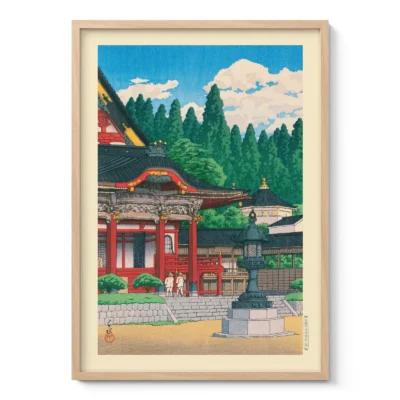 Roter Tempel – Hasui Kawase Wandbild