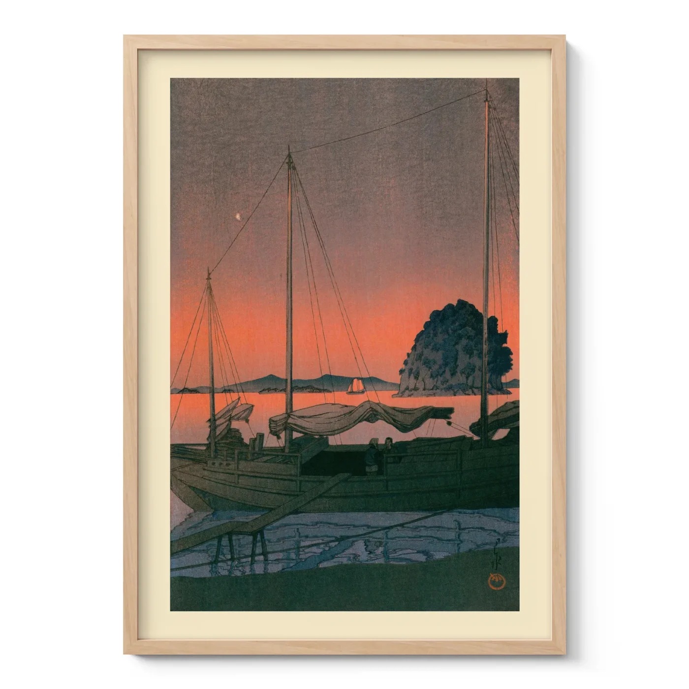 Harbour Sunset by Hasui Kawase