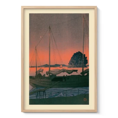 Harbour Sunset by Hasui Kawase