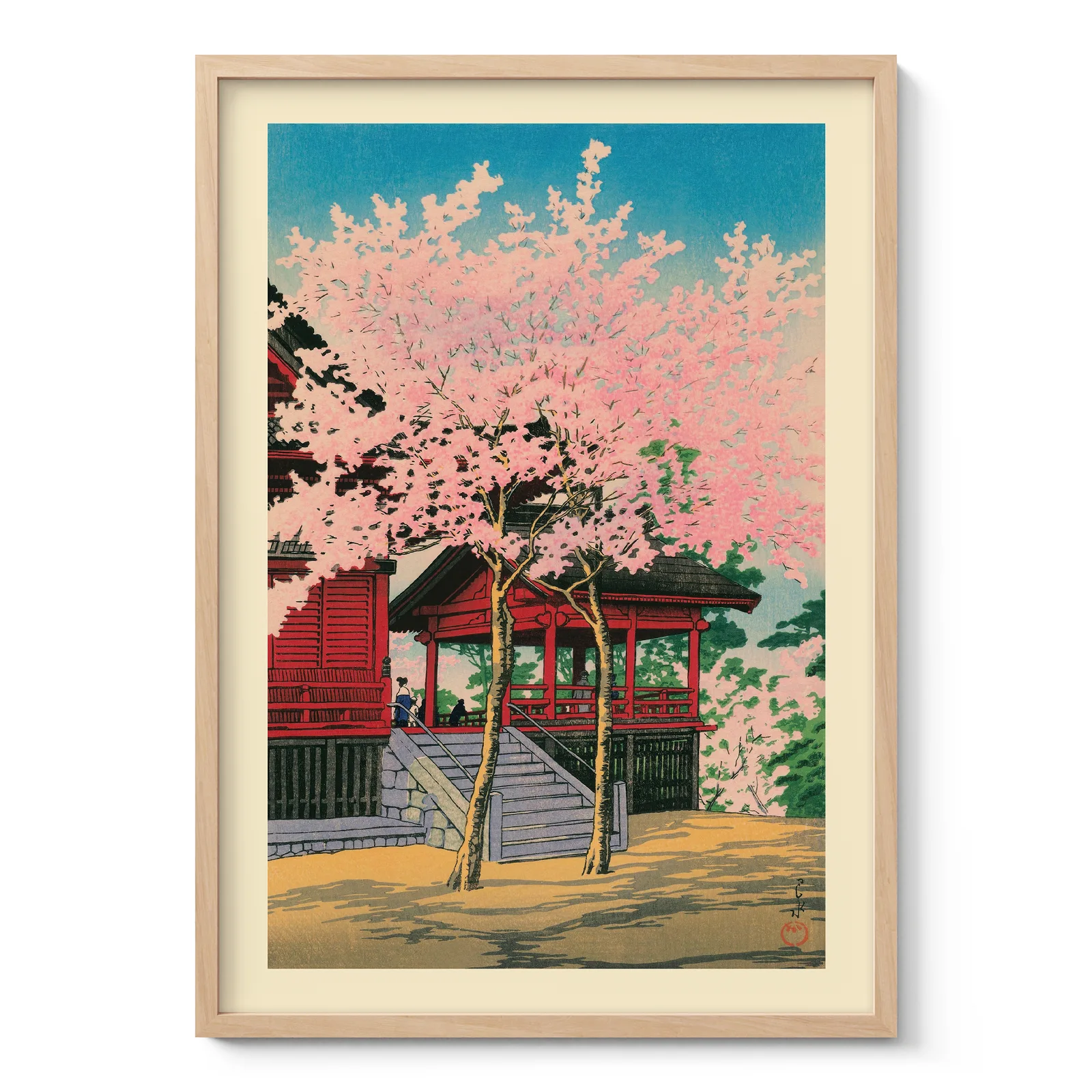 Kiyomizu Hall, Ueno by Hasui Kawase