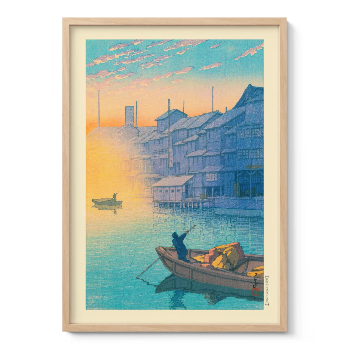 Morning at Dotonbori in Osaka by Hasui Kawase