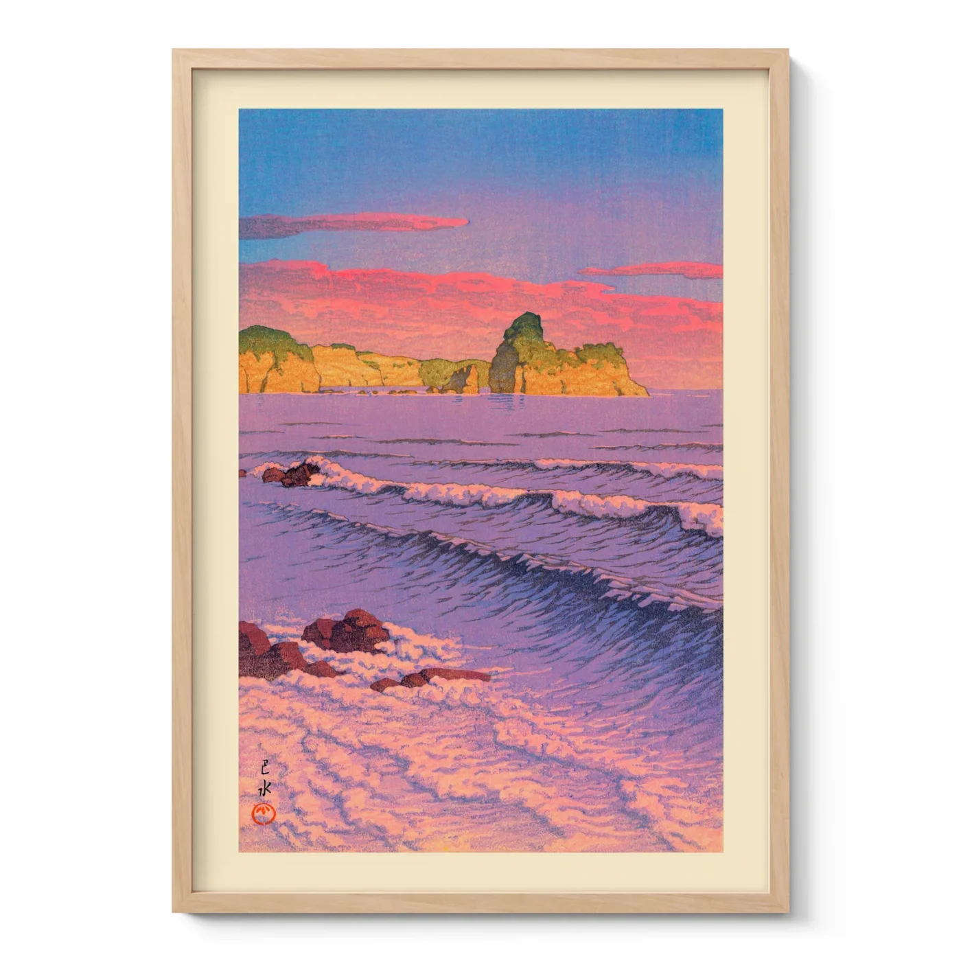 Morning Sea at Shiribeshi by Hasui Kawase