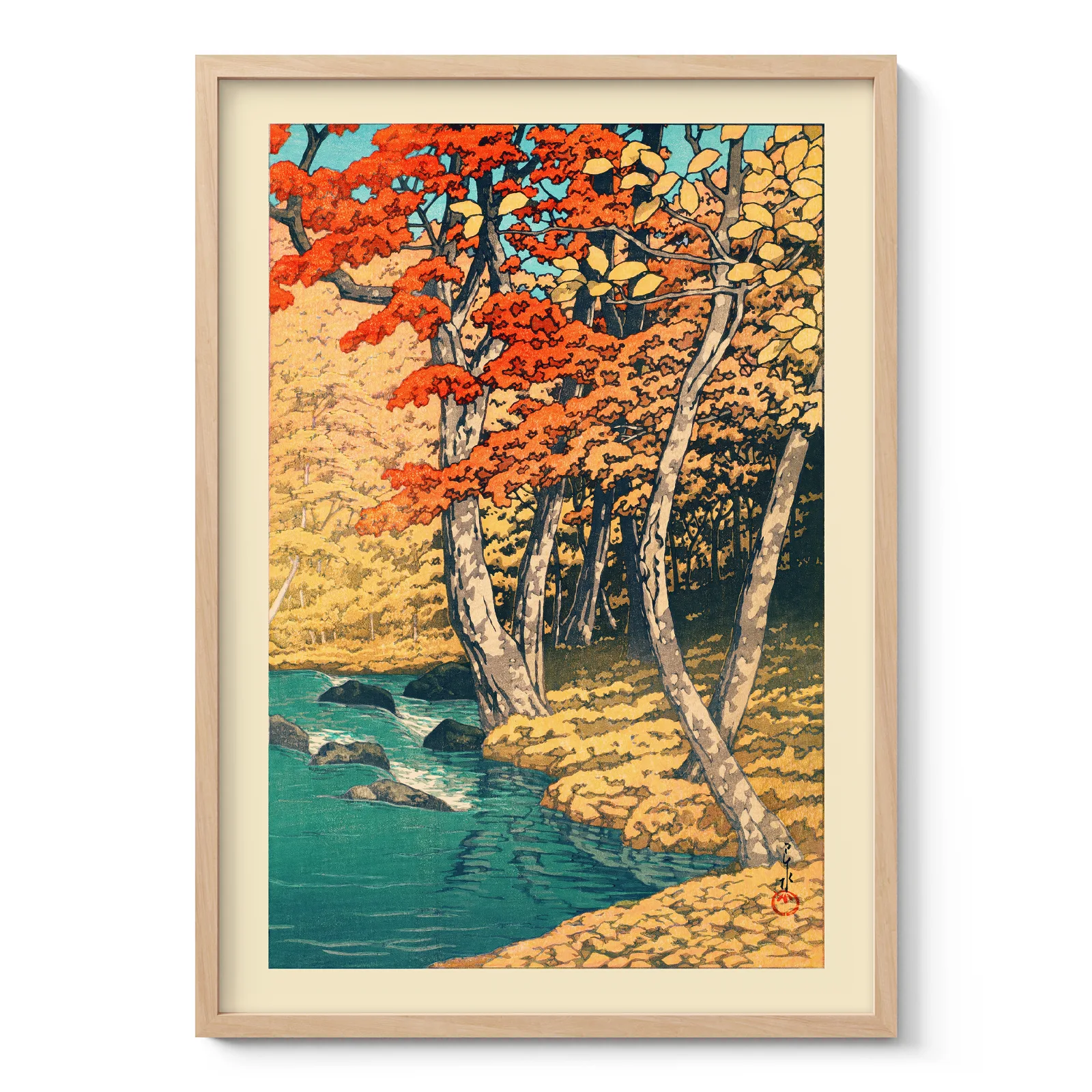 Autumn in Oirase by Hasui Kawase