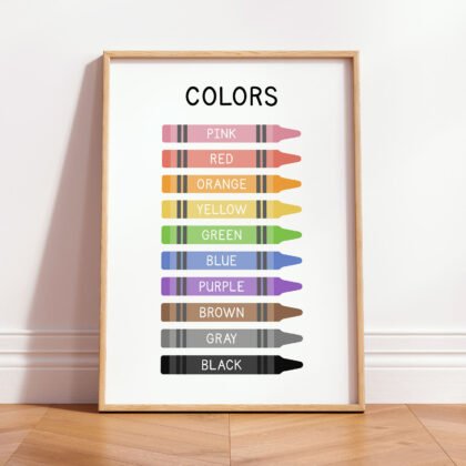 Colors Wall Art for Kids