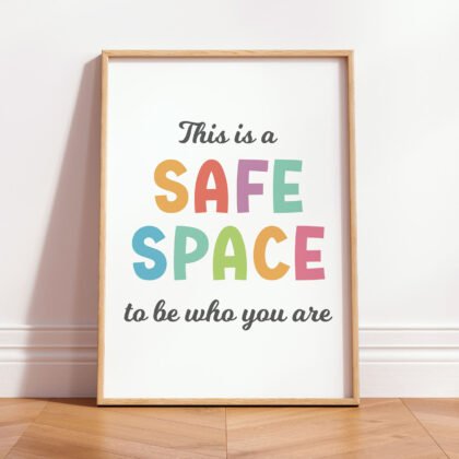 Safe Space Wall Art for Kids