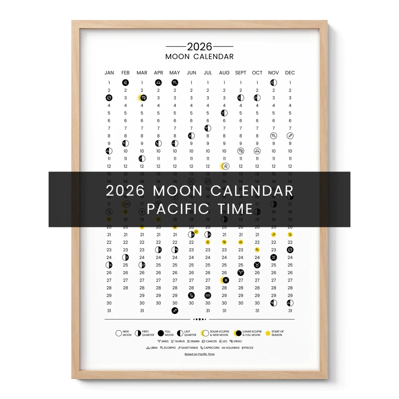 2026 Lunar Calendar – Pacific Time (PT)