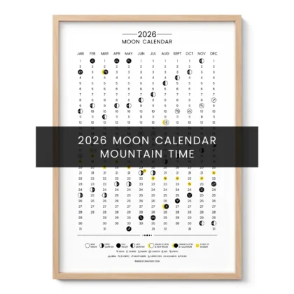 2026 Lunar Calendar – Mountain Time (MT)
