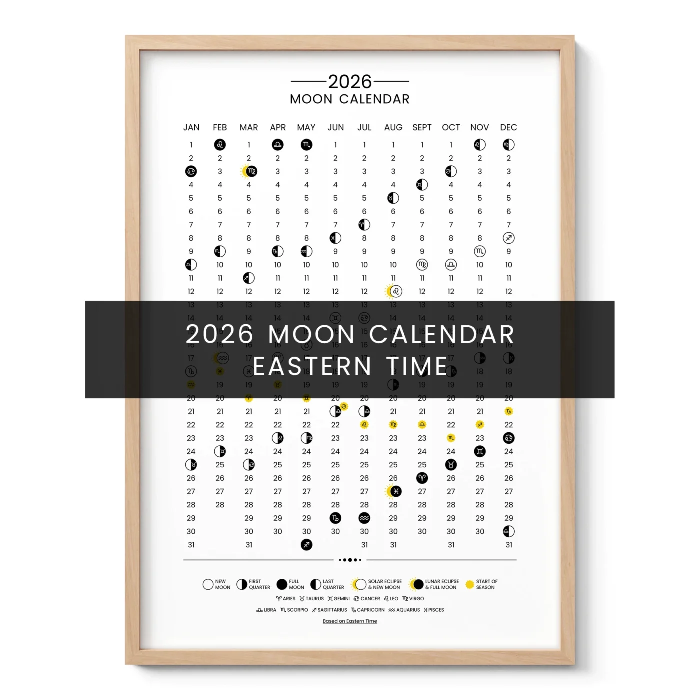 2026 Lunar Calendar – Eastern Time (ET)