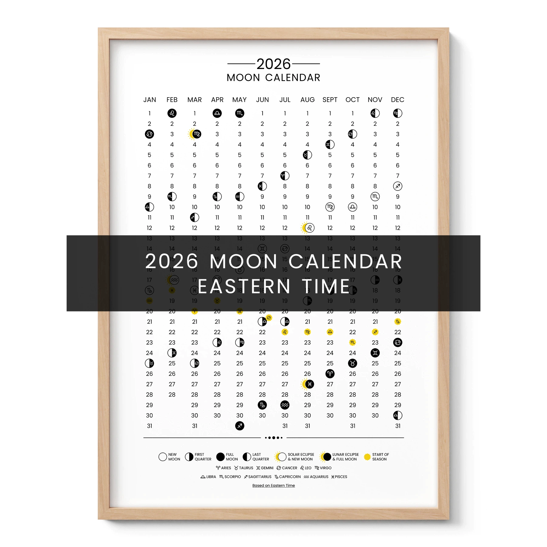 2026 Lunar Calendar – Eastern Time (ET)