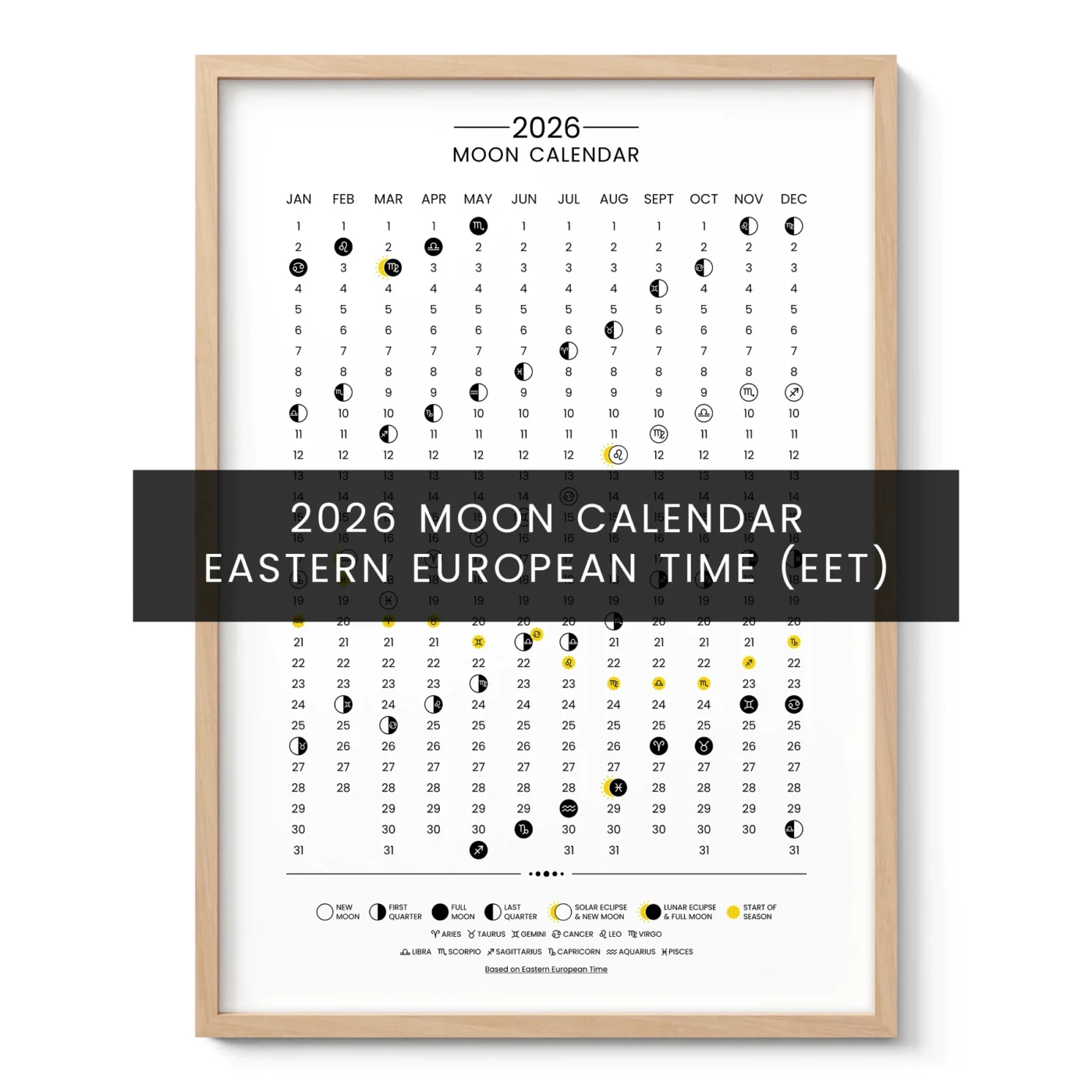 2026 Lunar Calendar – Eastern European Time