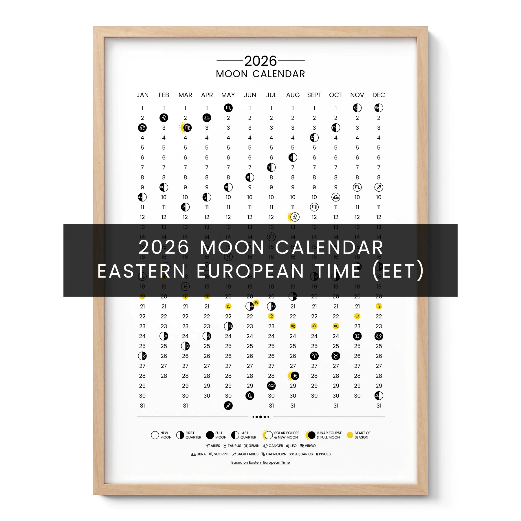 2026 Lunar Calendar – Eastern European Time