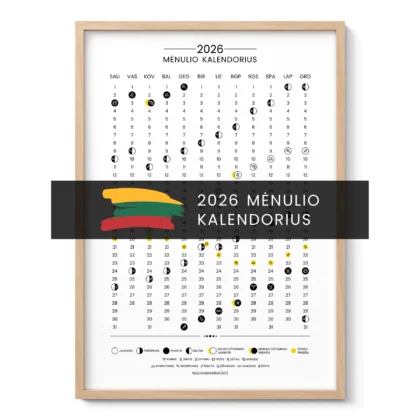 2026 Moon Calendar – Lithuanian Edition