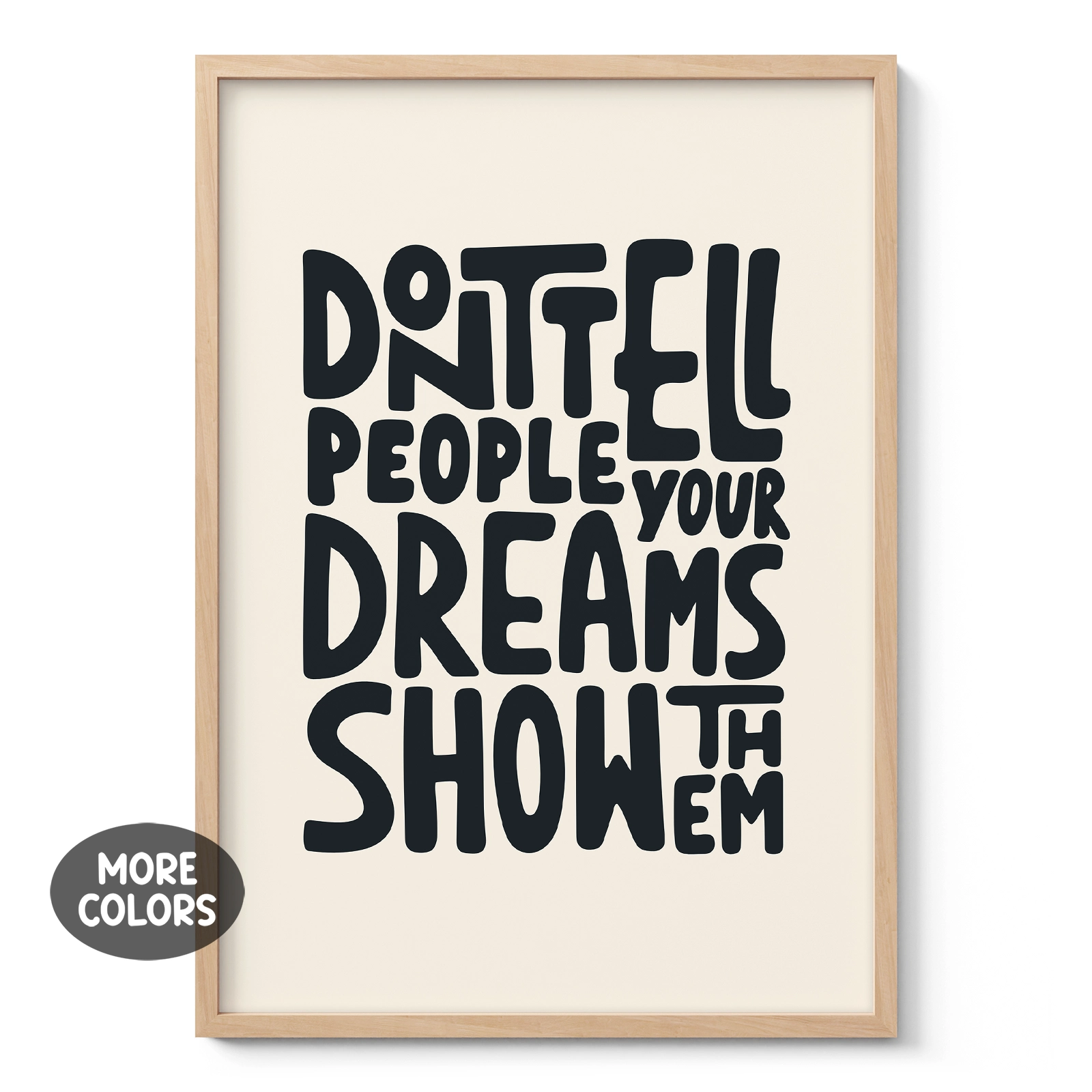 Motivational Quote Poster or Canvas Print