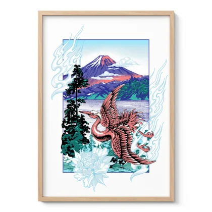 Crane Wall Art – Mount Fuji