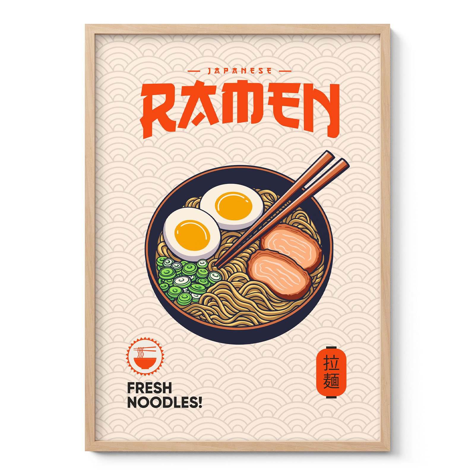 Ramen Poster – Japanese Retro Kitchen Wall Art