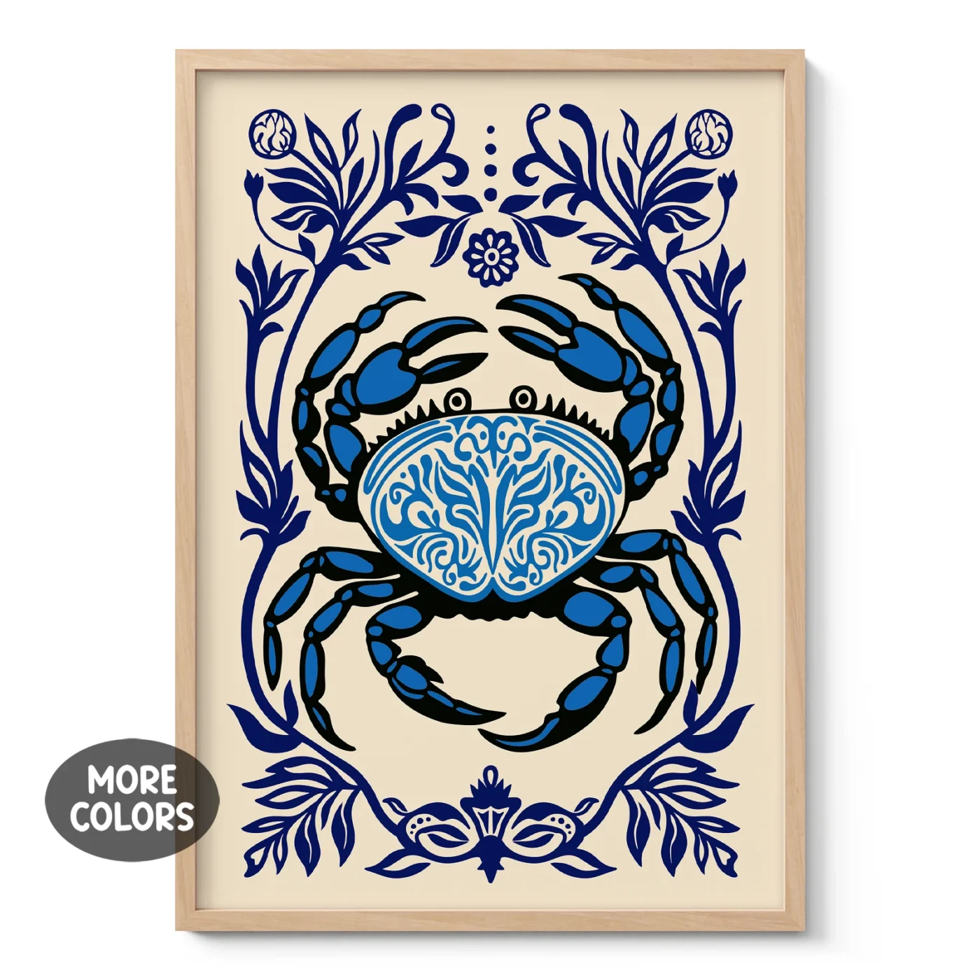 Crab Poster – Retro Kitchen Print